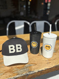 White Smiley Tumbler with Straw - 16 oz